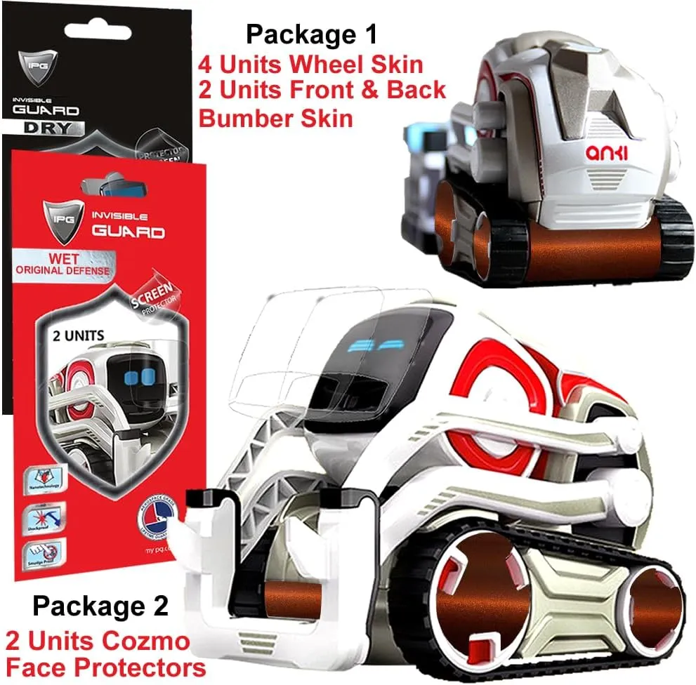 IPG for Cozmo Robot Face Screen Guard Decoration KIT Include Wheels&Body Set 7 Units Decals 2 Units Screen Protector (Bronze)