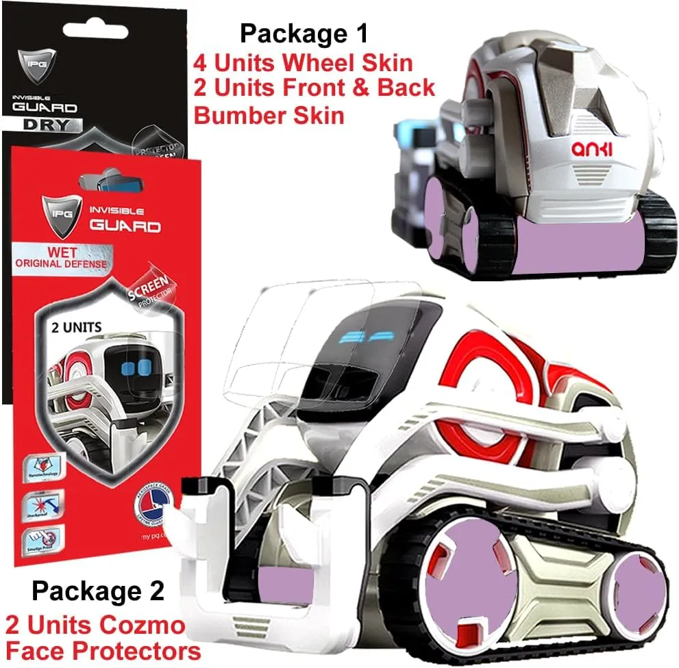 IPG for Cozmo Robot Face Screen Guard Decoration KIT Include Wheels&Body Set 7 Units Decals 2 Units Screen Protector (Lilac)