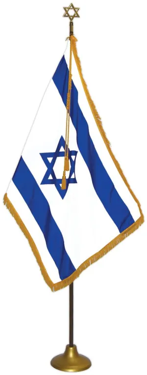 Israel Flag Set - For Indoor Use