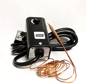 Johnson Controls A19AAT-2C Penn Series A19 Thermostat for Portable Cooling Application, SPST Open Low Switch Action, -7 to 27°C Range, 2  /- 1.11°C Differential, Non-Adjustable