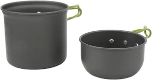 Kadimendium Camping Cookware Set, Strong Alumina Bearing Camping Stove Cookware Set for Hiking (Green Handle)