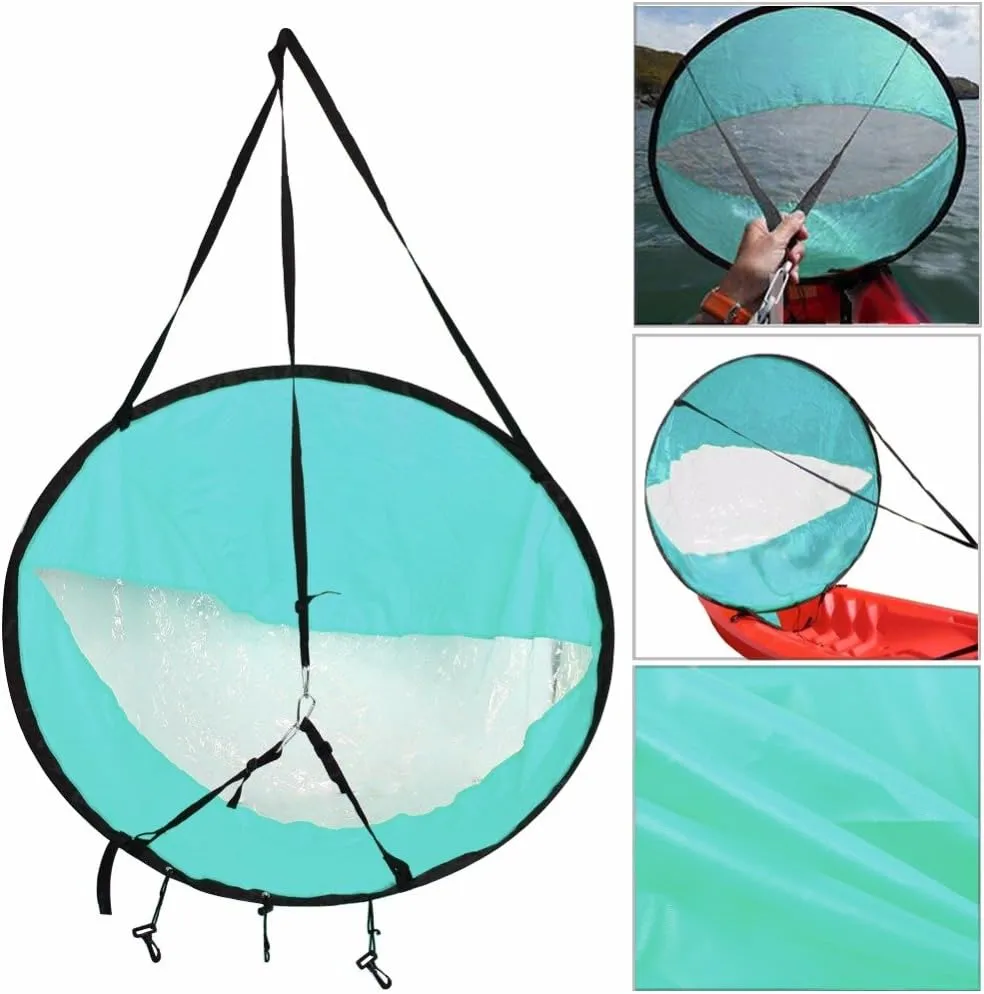 Kayak Sail Kit,42" Durable Downwind Wind Sail Sup Paddle Board Instant Popup for Kayak Boat Sailboat Canoe Foldable Style