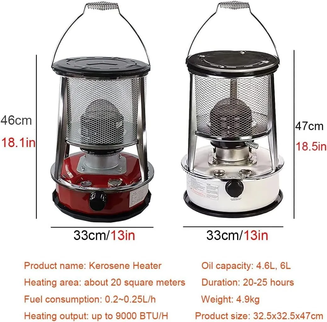 Kerosene Stove Burner,4.5L Non Electric Emergency Space Heaters,Portable Kerosene Stove Heater,Height Adjustable,for Ice Fishing Hiking Survival Emergency Patio