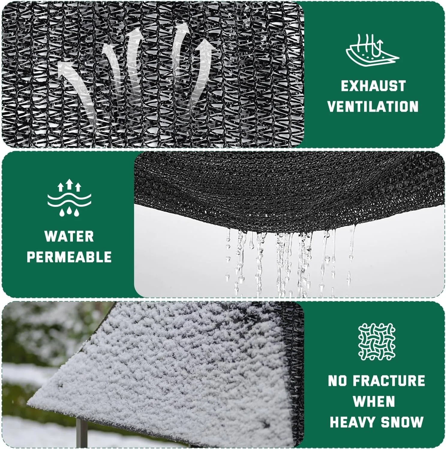 Kesfitt Garden 50% Shade Cloth, Resistant Sun Shade Net 10x20FT Mesh Tarp with HDPE Material and Reinforced Grommets Shade Trap for Greenhouse, Plant, Pergola, Backyard Patio Sunshade