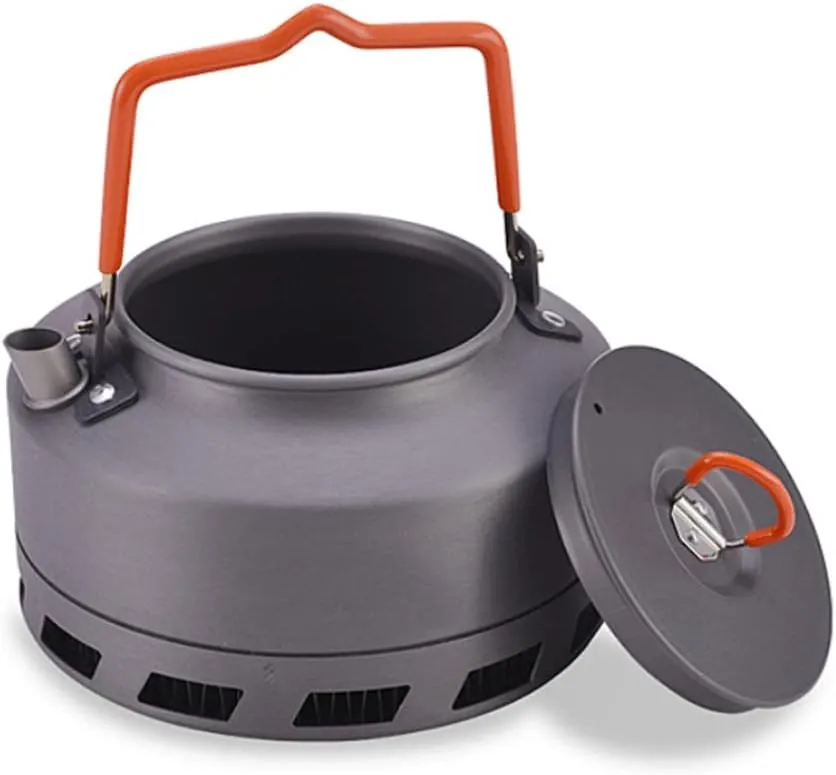 Kettle for Stove top Camping Kettle Aluminum Alloy Fast Heating Tea Coffee Pot Outdoor Hiking Gear Portable Teapot for Hiking Picnic Travel Kitchen Supplies Teapots