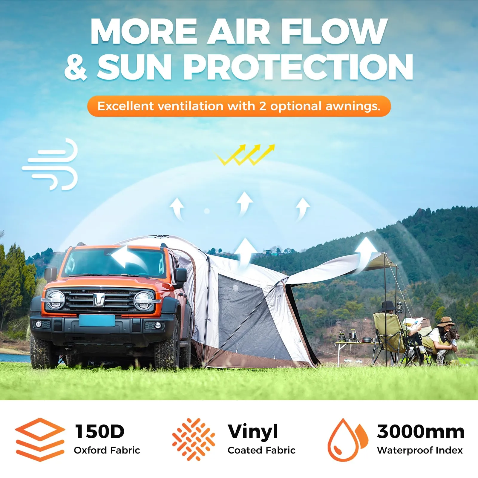 KingCamp BOUNDLESS X5 B Car-Integrated Camping Tent