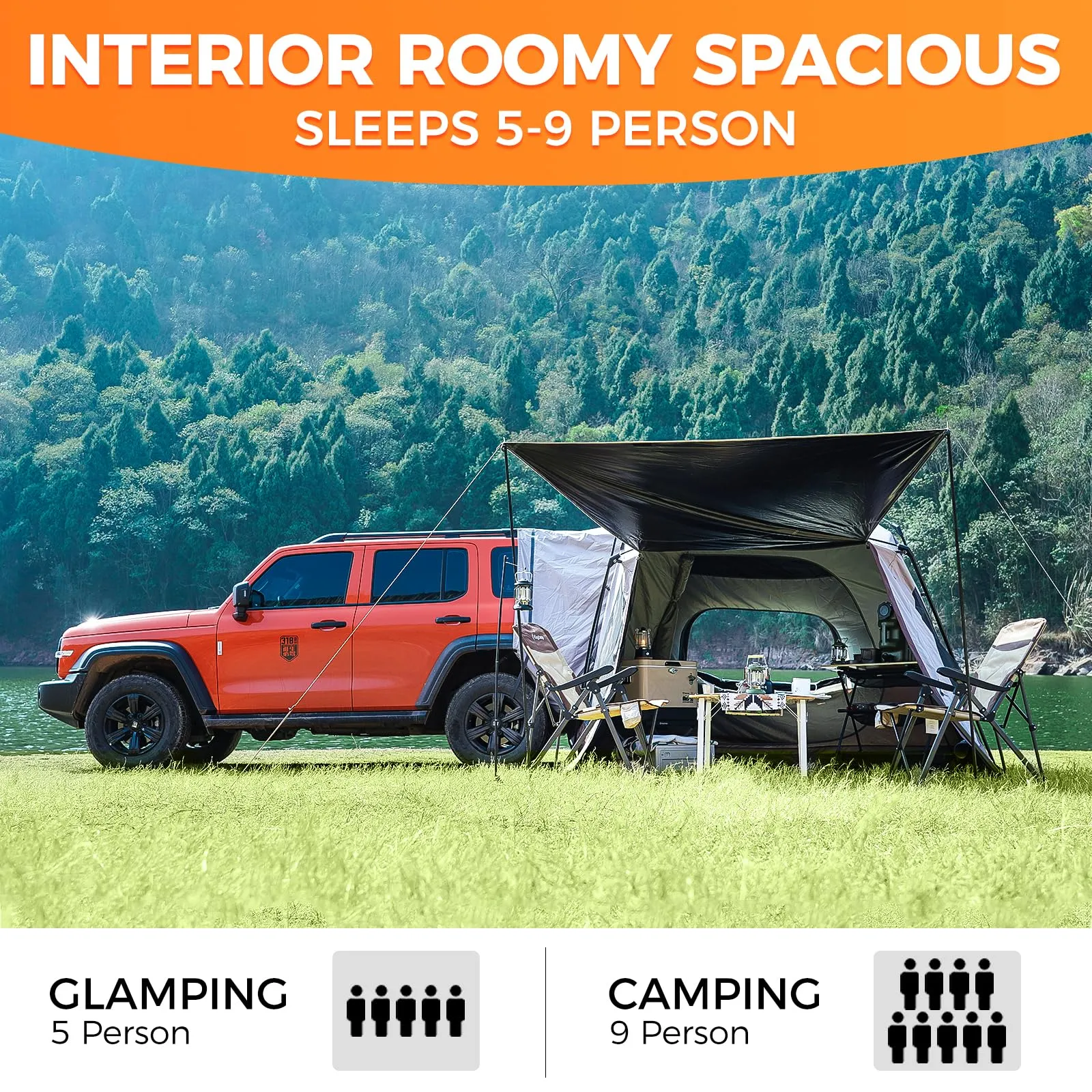 KingCamp BOUNDLESS X5 B Car-Integrated Camping Tent