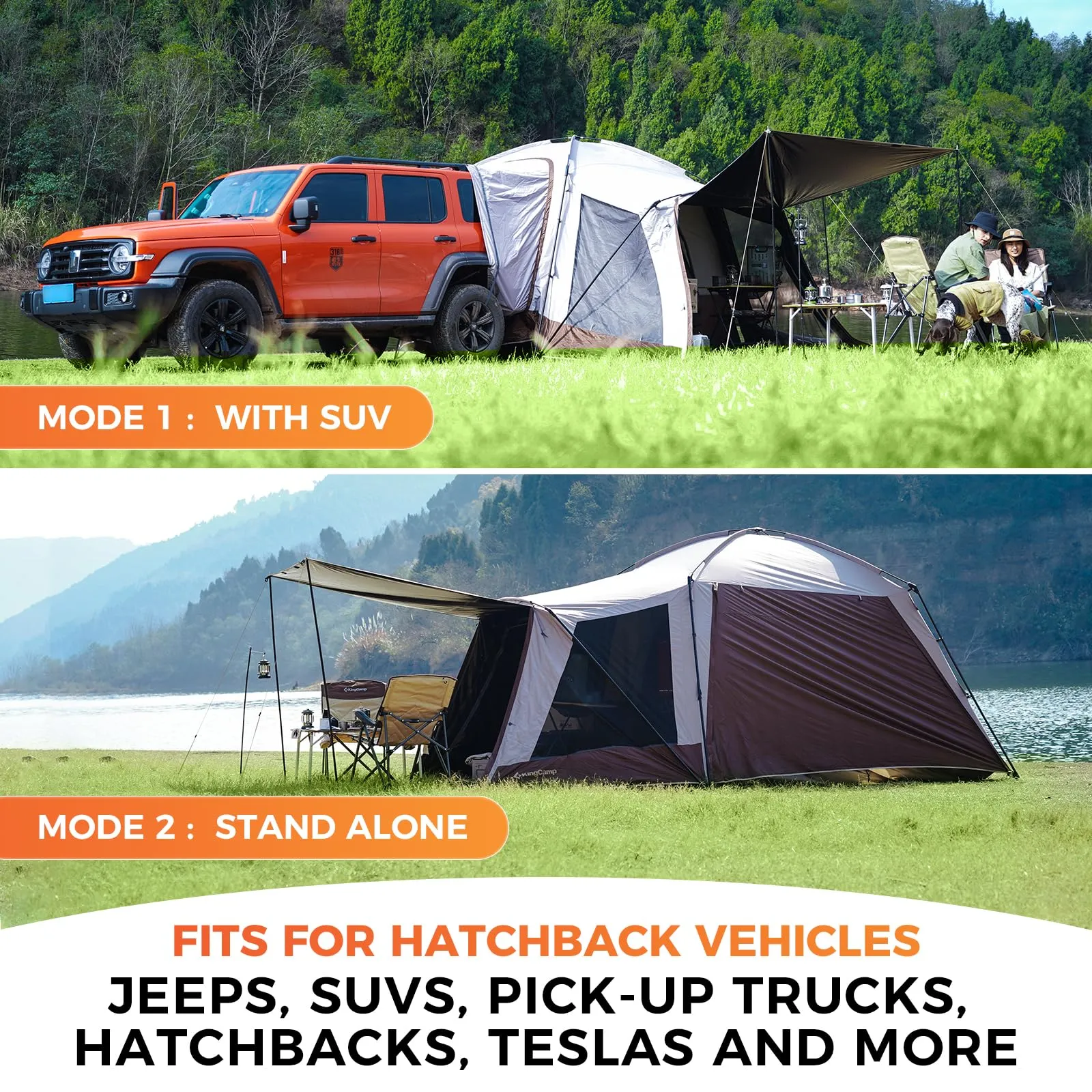 KingCamp BOUNDLESS X5 B Car-Integrated Camping Tent