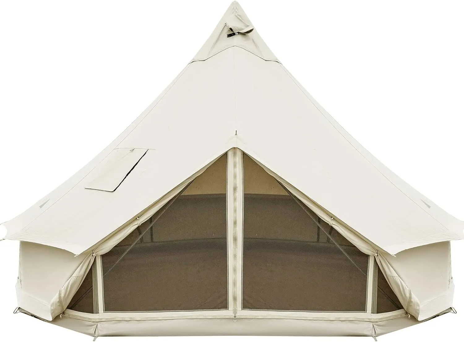 KingCamp Canvas Bell Yurt Tents, 4 Seasons Large Waterproof & Windproof Luxury Glamping Tent w/Stove Jack for Family Outdoor Camping, Hunting, Parties