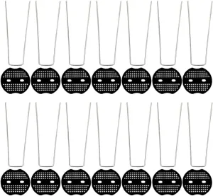 Kisangel 15 Sets U Shaped Lawn Stakes with Washers Heavy Duty Ground Anchors for Tarp Landscape and Camping Weather Resistant Coating for Outdoor Use