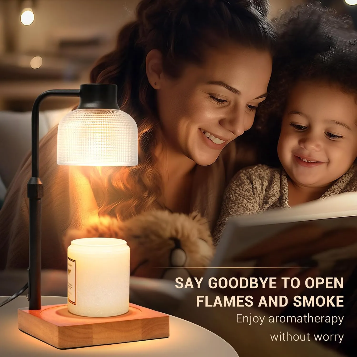 KLL Candle Warmer Lamp with Timer: Home Decor House Warming Gifts for New Home - Birthday Gifts for Women Mom - Wax Melt Warmer for Jar Candles with 2 Bulbs
