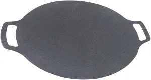 Korean BBQ Grill Pan - Portable 13.4 IN Non-Stick Aluminum Korean Grill Pan - Round Stove Top Grill for Indoor Outdoor