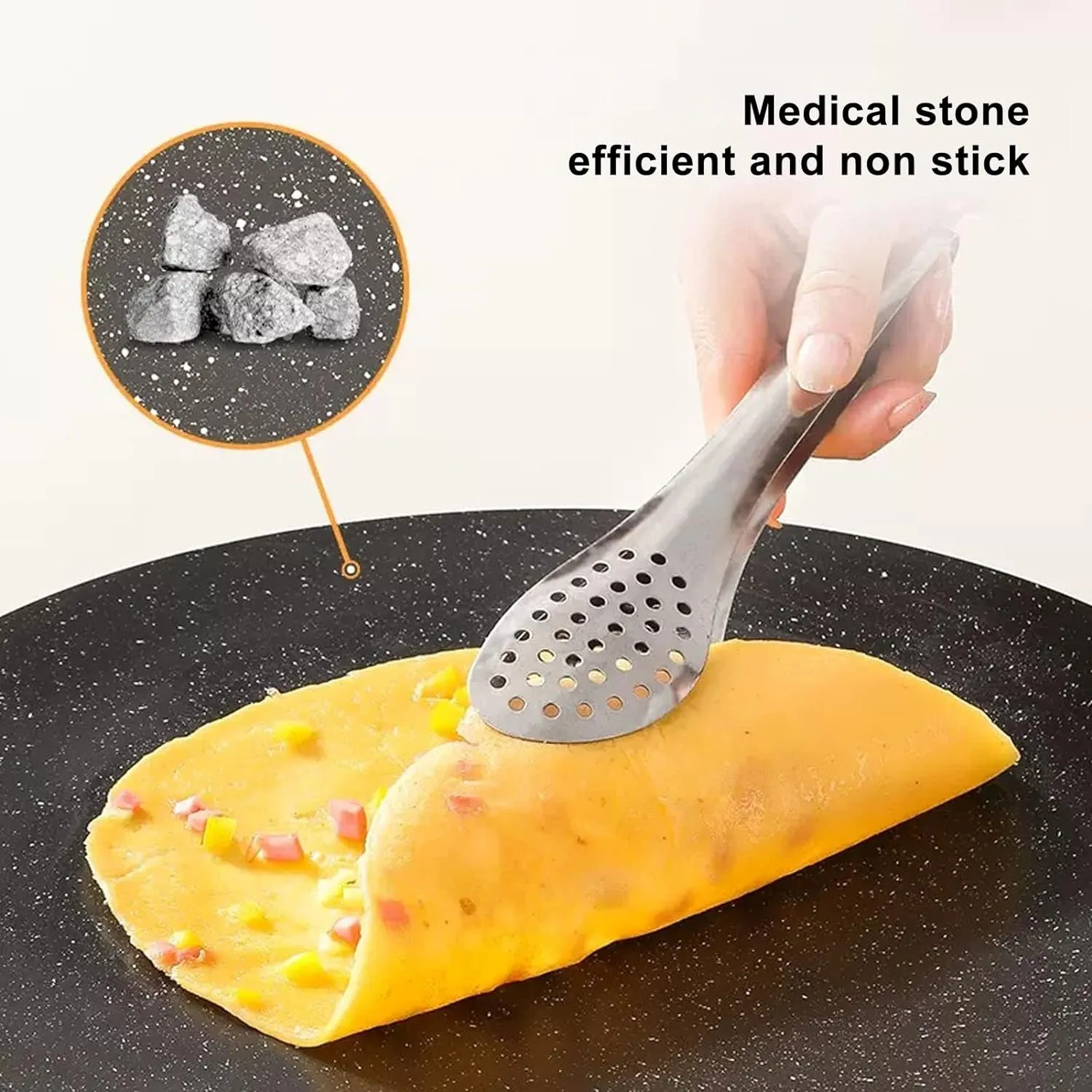 Korean BBQ Non-Stick Grill Pan, Portable BBQ Plate Barbecue Grill, Smokeless Circular Frying Pan for Home Outdoor Stove(General36cm)