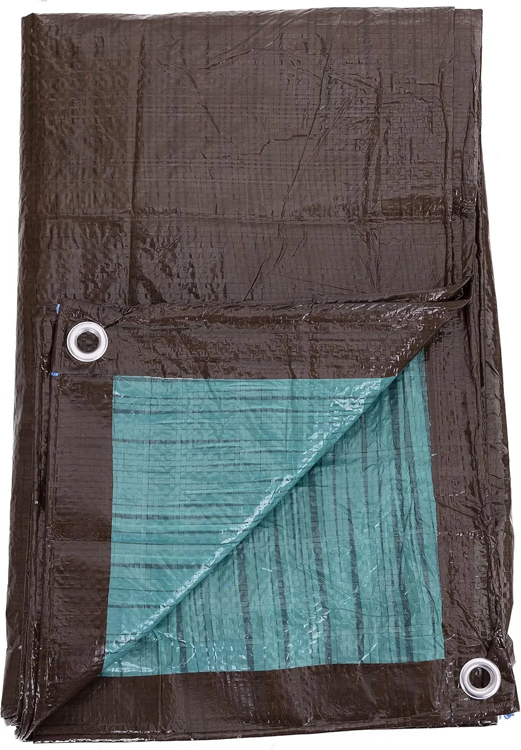 Kotap 20 x 20 Ft. All-Purpose Multi-Use Protection/Coverage 5-mil Poly Tarp, Reversible, Waterproof, Brown/Green, (TBG-2020)