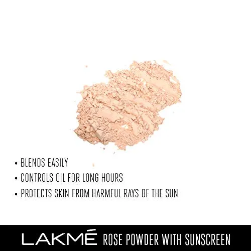 Lakme Rose Loose Face Powder with Rose Fragrance I Soft Pink Color I 40 gram