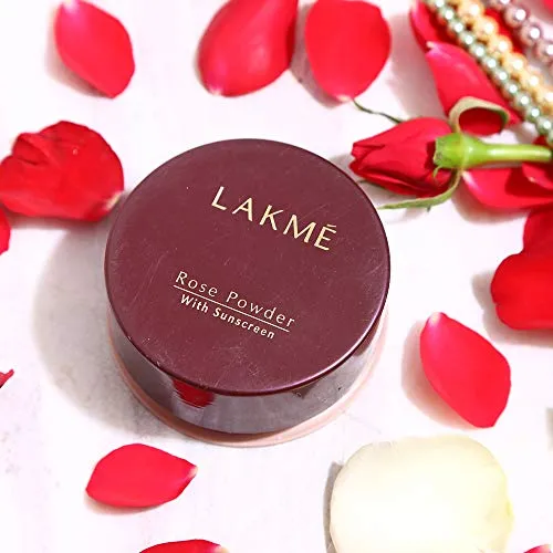 Lakme Rose Loose Face Powder with Rose Fragrance I Soft Pink Color I 40 gram