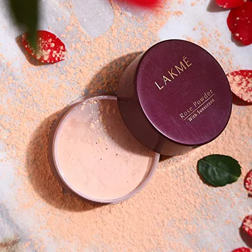Lakme Rose Loose Face Powder with Rose Fragrance I Soft Pink Color I 40 gram