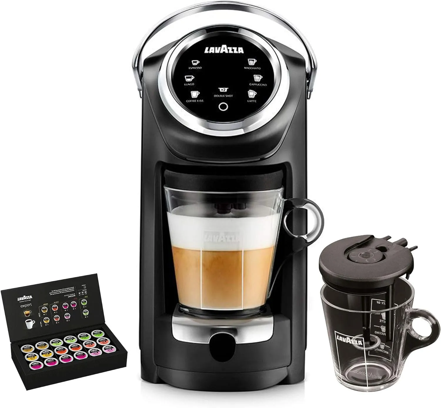 Lavazza Expert Coffee Bundle Classy Plus All-In-One Machine LB 400   1 Welcome Kit Pack of 36 Mixed Capsules   1 Extra Vessel