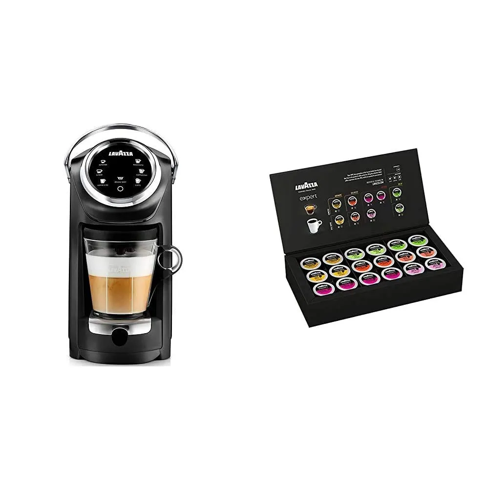 Lavazza Expert Coffee Classy Plus Single Serve ALL-IN-ONE Espresso & Coffee Brewer Machine Expert Welcome Kit, Variety, 36Count