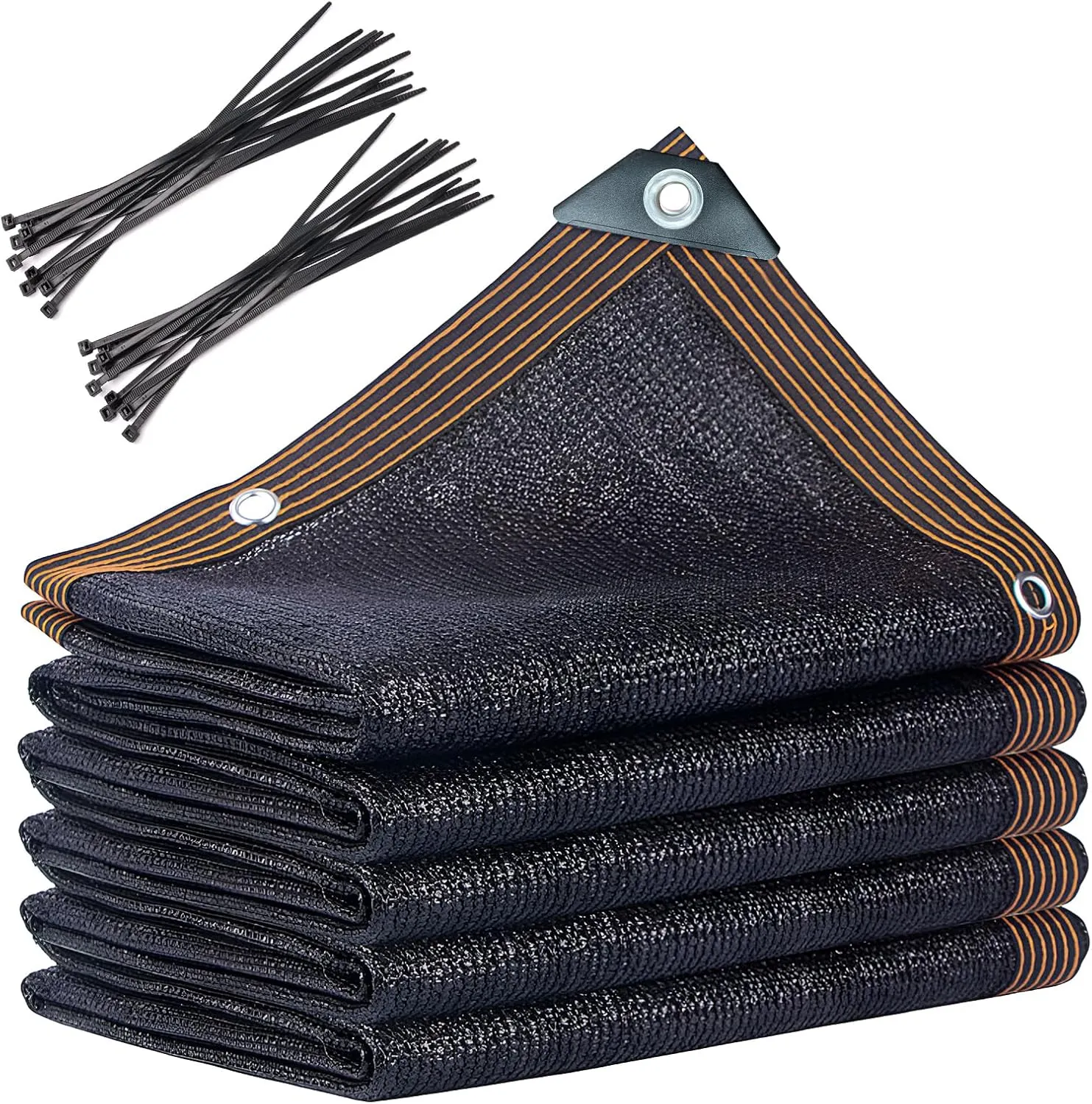 LBTING 95% Shade Cloth for Garden, 10 x 20 FT Sun Shade Mesh Tarp with Grommets, Sunblock Net for Outdoor Plants Greenhouse Patio Canopy Garden Pergola Dog House Chicken Coop – Black
