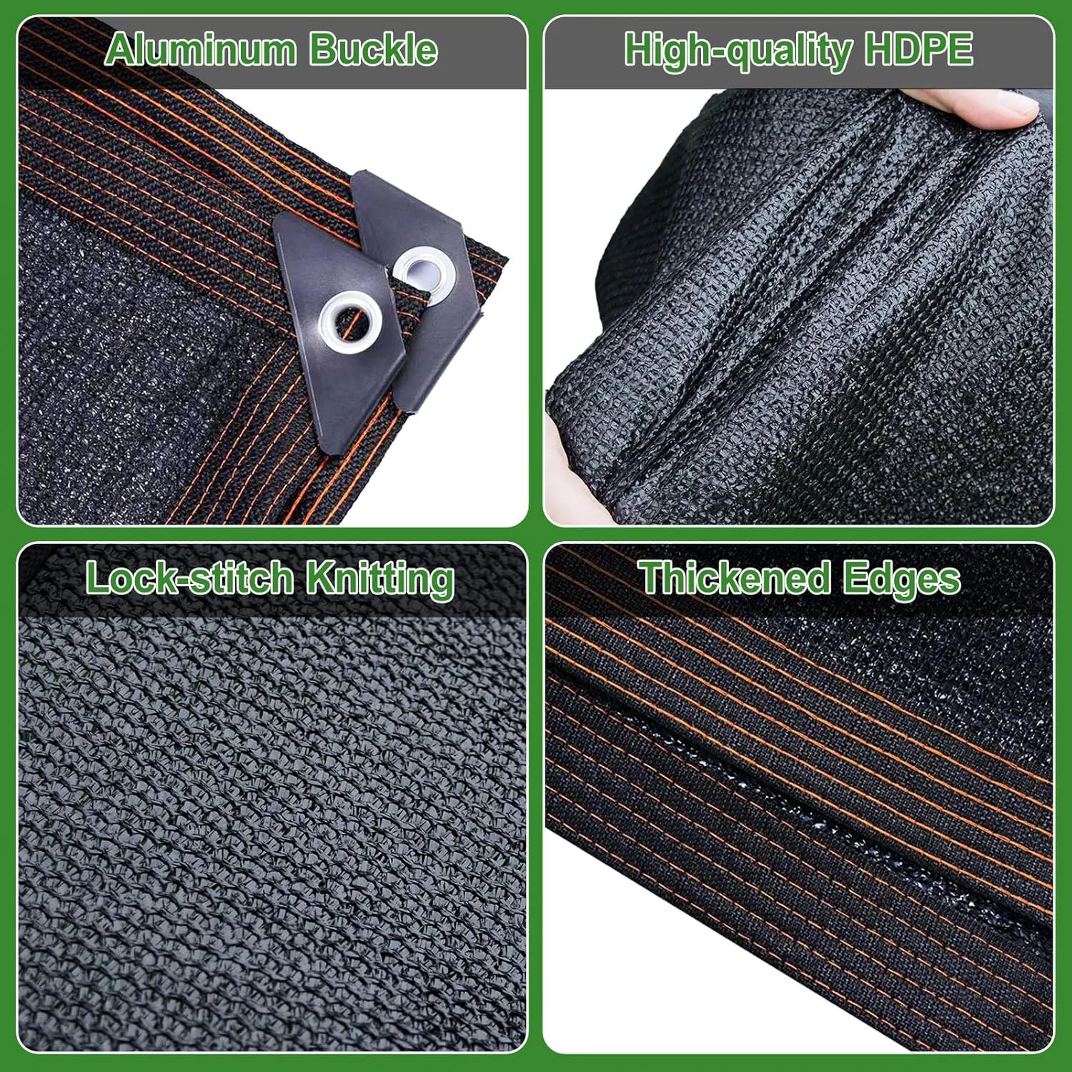 LBTING 95% Shade Cloth for Garden, 10 x 20 FT Sun Shade Mesh Tarp with Grommets, Sunblock Net for Outdoor Plants Greenhouse Patio Canopy Garden Pergola Dog House Chicken Coop – Black