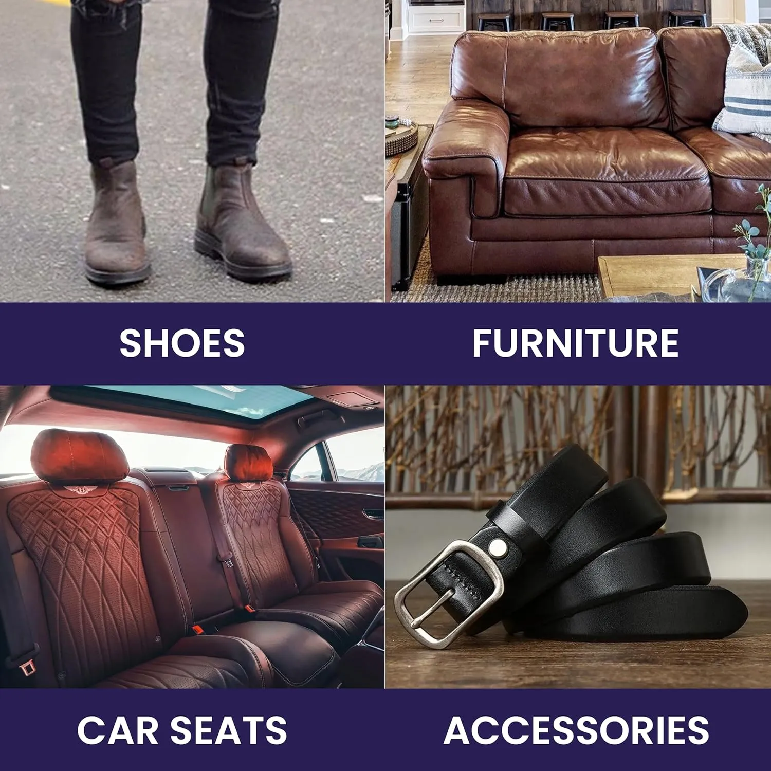 Leather Hero Leather Color Restorer for Couches, Leather Scratch Remover, Leather Couch Scratch Repair for Furniture and Car Seats - Complete Kit, Non-Toxic, Made in The USA (Medium Brown)
