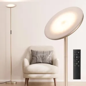LED Floor Lamp with Remote, 36W/3000-5000K,Touch Control, Fully Dimmable, Adjustable Brightness, 69 in, Sand Golden