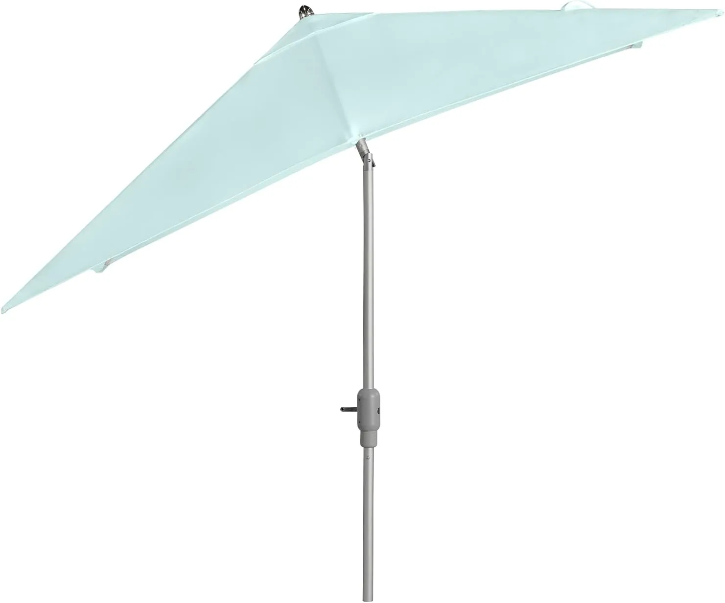 Ledge Lounger Patio & Pool Umbrella 7.5' Octagon Crank Auto & Tilt - Silver Pole/Charcoal Grey Canopy