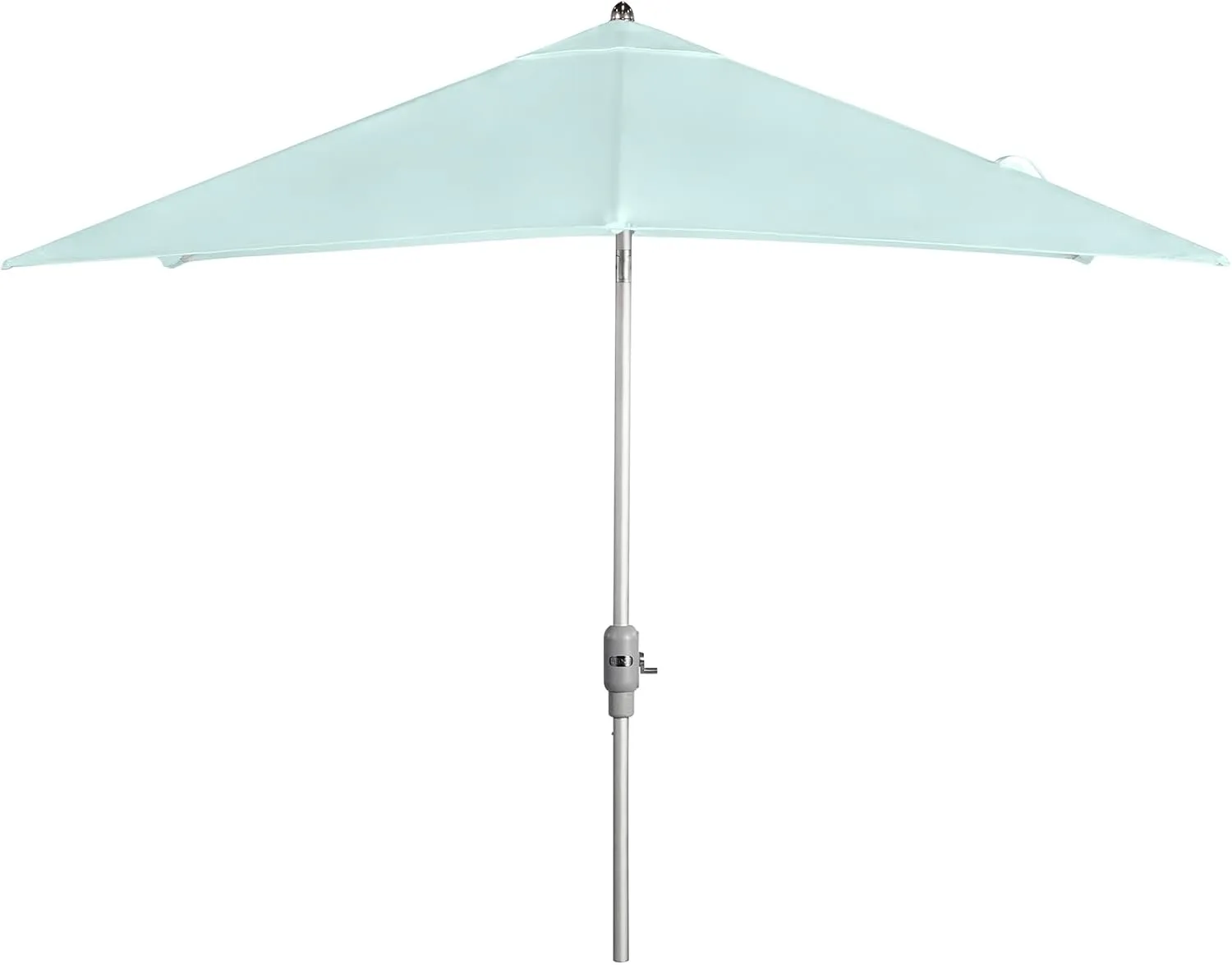 Ledge Lounger Patio & Pool Umbrella 7.5' Octagon Crank Auto & Tilt - Silver Pole/Charcoal Grey Canopy