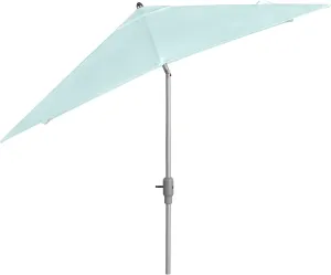 Ledge Lounger Patio & Pool Umbrella 7.5' Octagon Crank Auto & Tilt - Silver Pole/Charcoal Grey Canopy