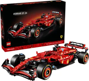 LEGO Technic Ferrari SF-24 F1 Model Car Kit - Building Set for Adults, Ages 18  with Realistic Features - Ferrari F1 DIY Craft for Display - Gift for Graduation - 42207