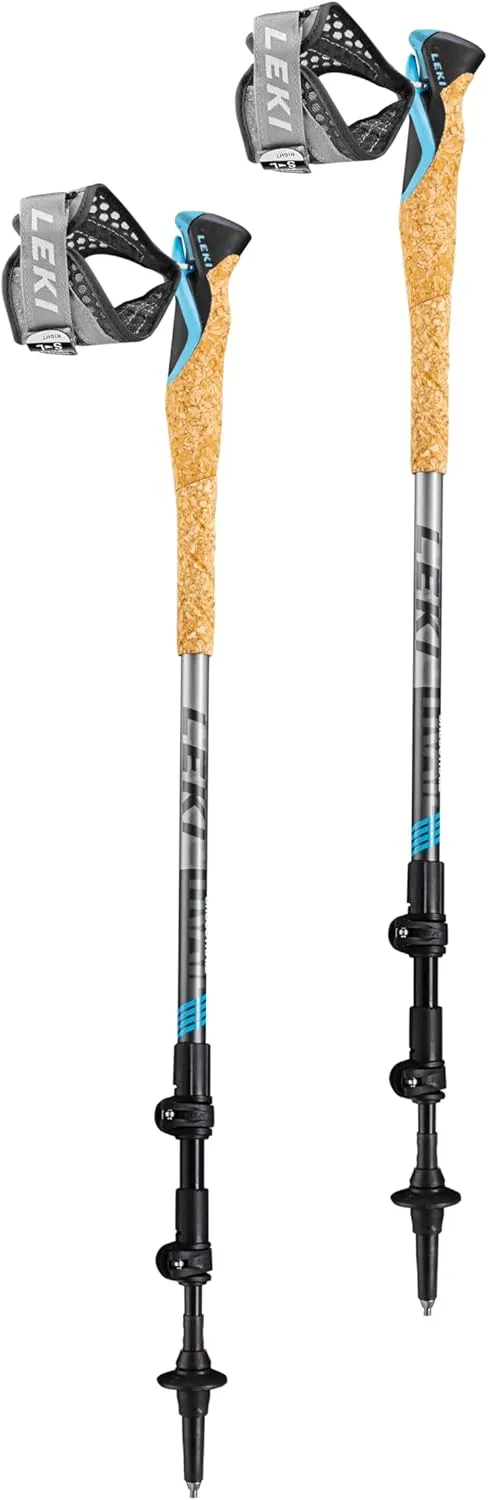 LEKI Cross Trail 3 TA Aluminum Adjustable Lightweight Walking Poles for Trekking & Hiking