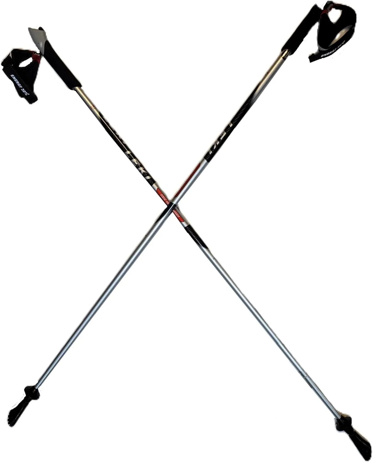 LEKI Nordic Walking Pacer Ultra Lightweight HM Carbon 110cm Silver
