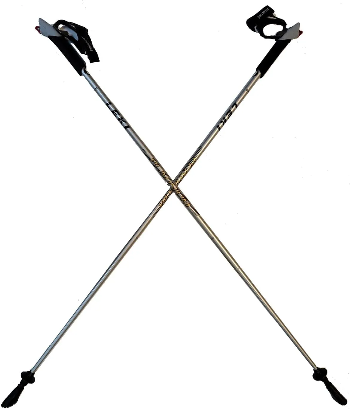 LEKI Nordic Walking Platinium Carbon Series 115cm Silver