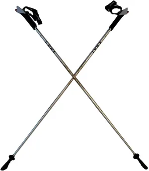 LEKI Nordic Walking Platinium Carbon Series Fixed Length Walking Sticks 115cm Silver