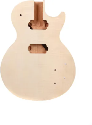 Les Paul Electric Guitar Body Unfinished Guitar Body Set in Mahogany Body AAA Flamed Maple Top Set-Neck