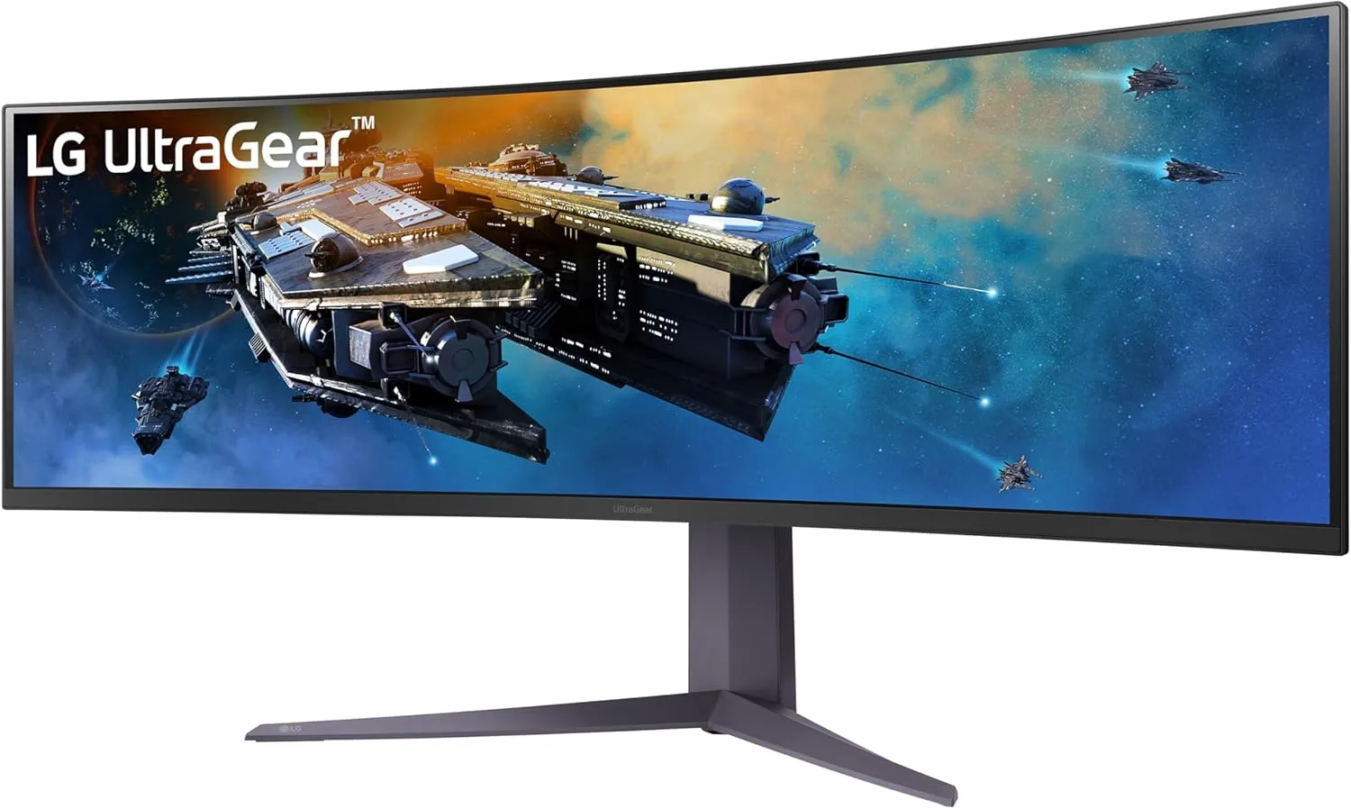 LG 45GR65DC-B Ultragear Curved Gaming Monitor 45-Inch 32:9 QHD 200Hz 1ms UltraWide Display AMD FreeSync Premium Pro VESA DisplayHDR 600 HDMI 2.1 x2 DP UBS x3 Tilt/Height/Swivel Stand - Black