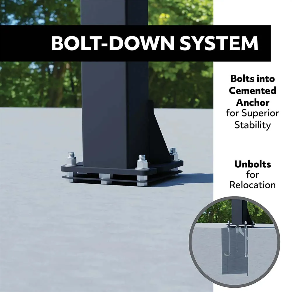 Lifetime 54" Mammoth Adjustable Tempered Glass Bolt-Down In-Ground Basketball Hoop