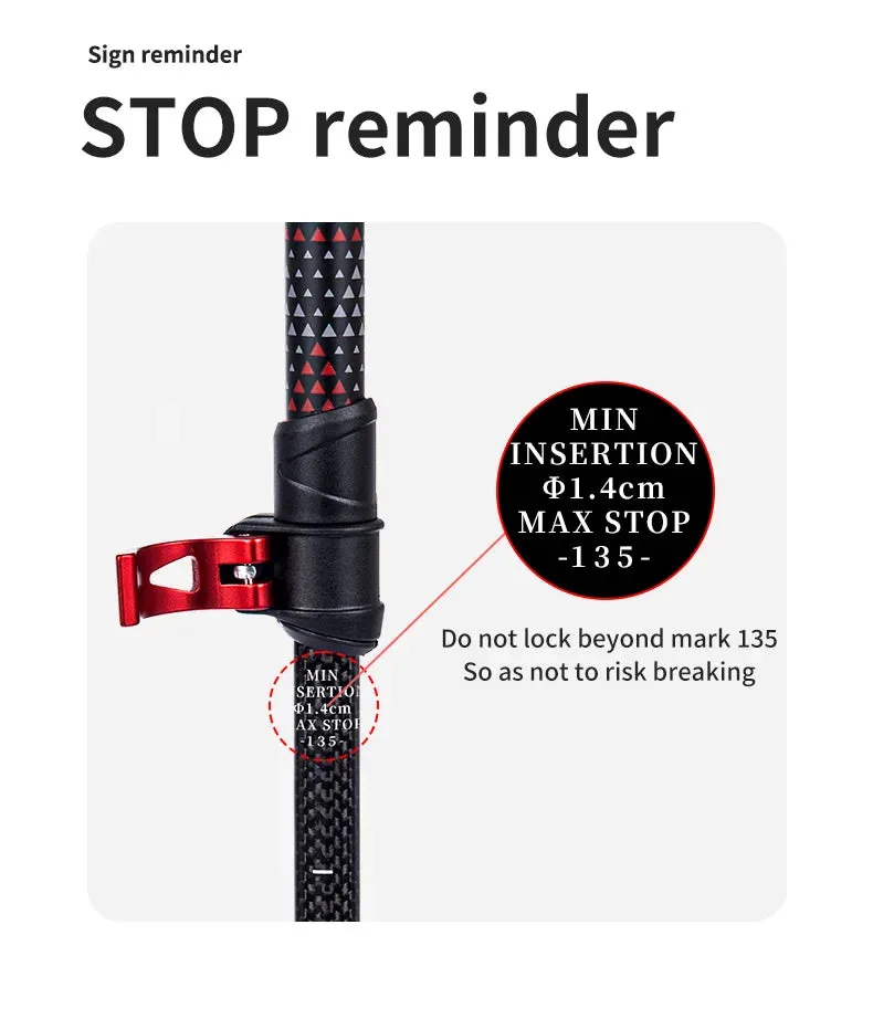 Lightweight Carbon Fiber Trekking Poles – 2PCS Collapsible Telescopic Hiking Sticks for Walking, Climbing & Backpacking