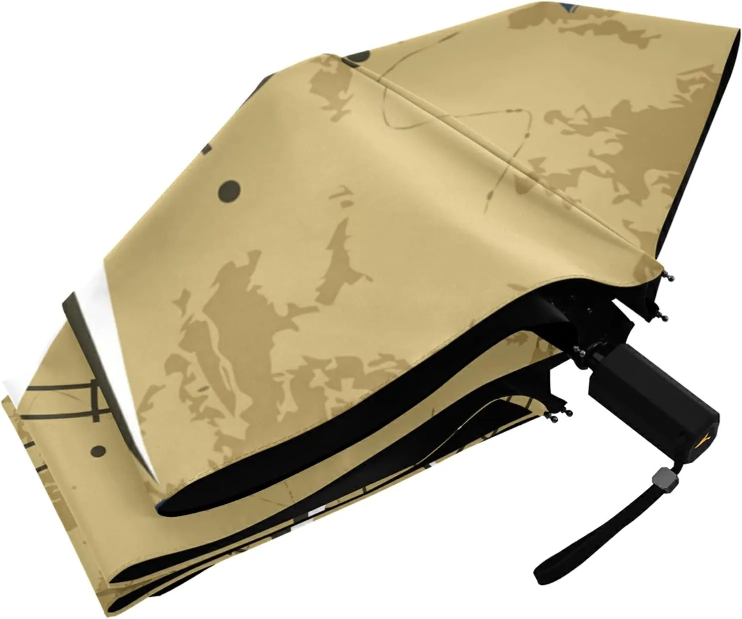 Lightweight Folding Umbrella, Portable Sun Travel Parasol, Compact Anti-UV Strong Rain Umbrella