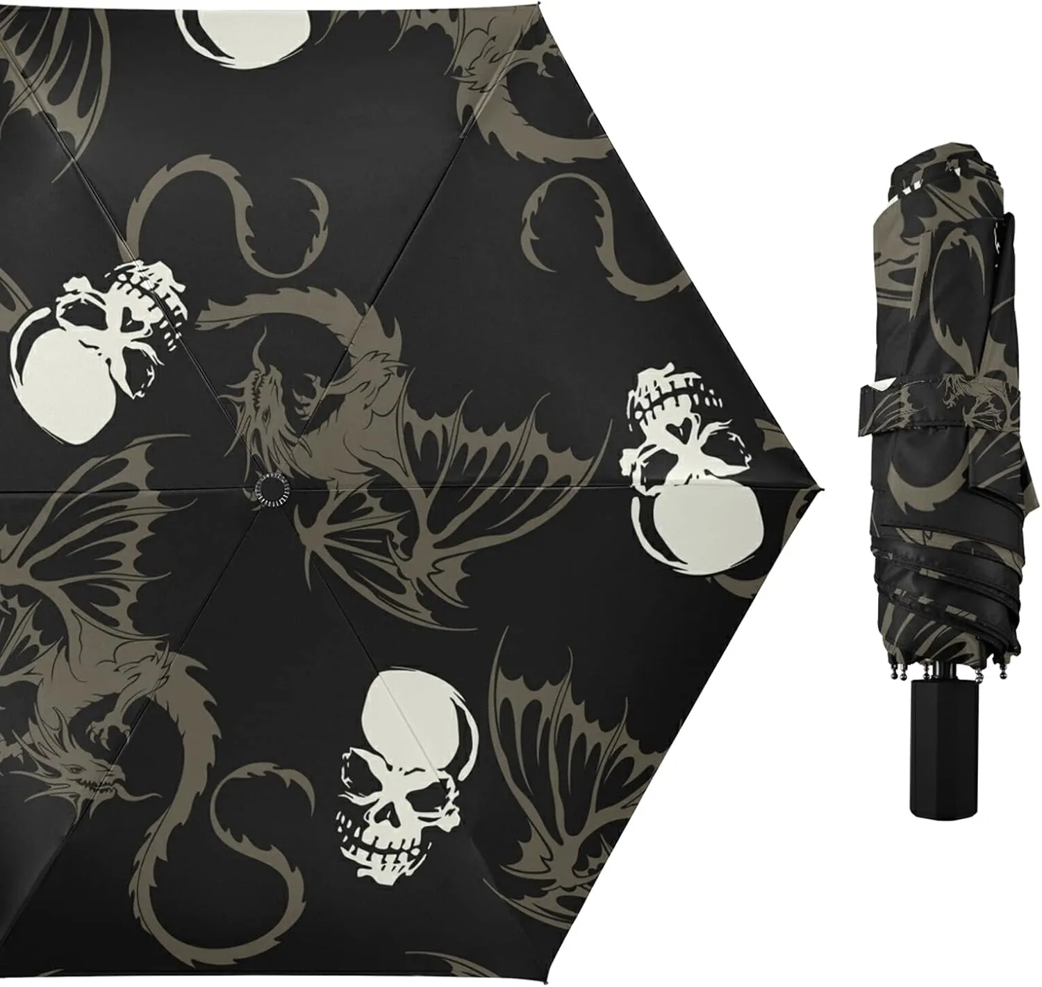 Lightweight Folding Umbrella, Portable Sun Travel Parasol, Compact Anti-UV Strong Rain Umbrella