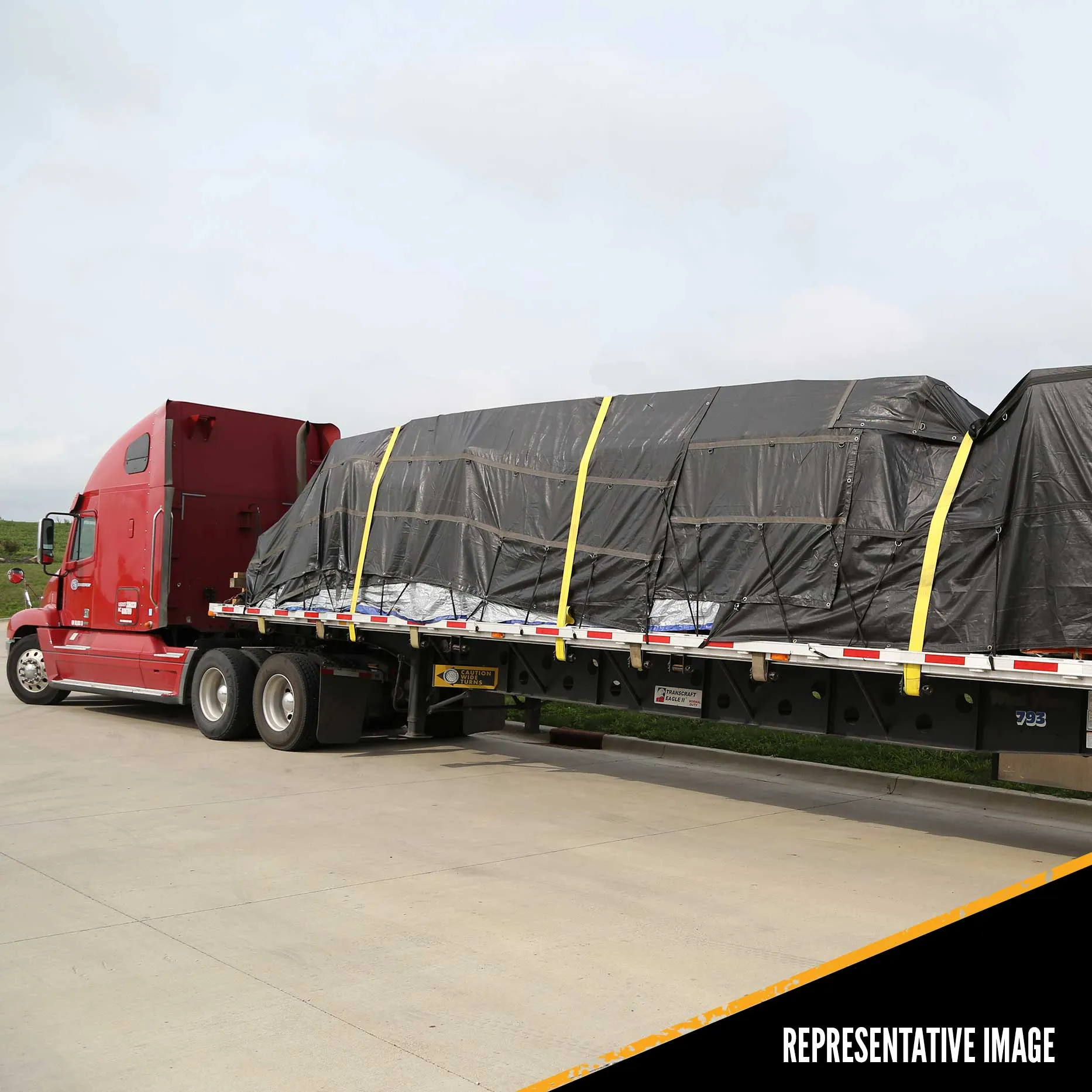 Lightweight Machinery Tarp - 30' X 30' - 14 Oz. Black Tarp