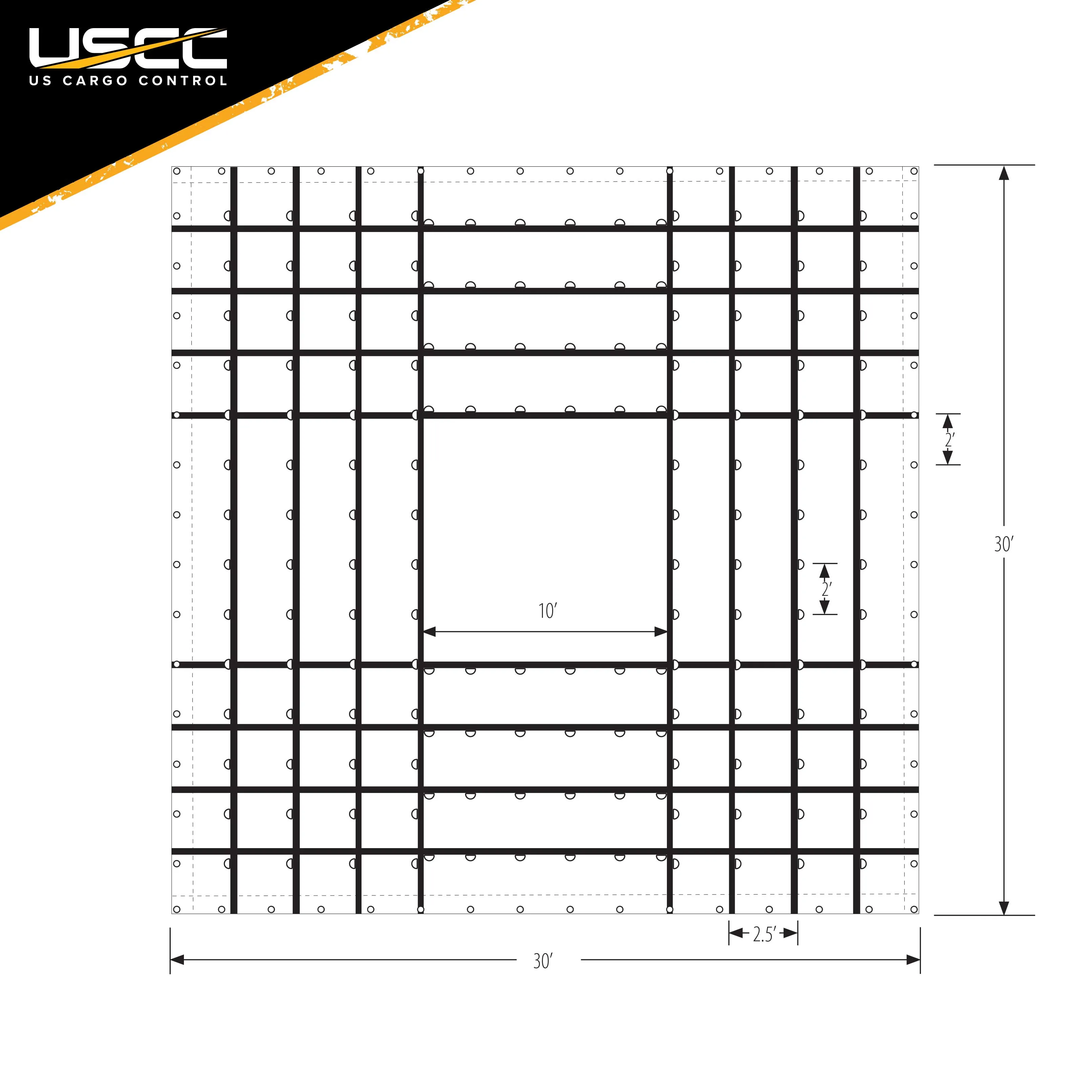 Lightweight Machinery Tarp - 30' X 30' - 14 Oz. Black Tarp