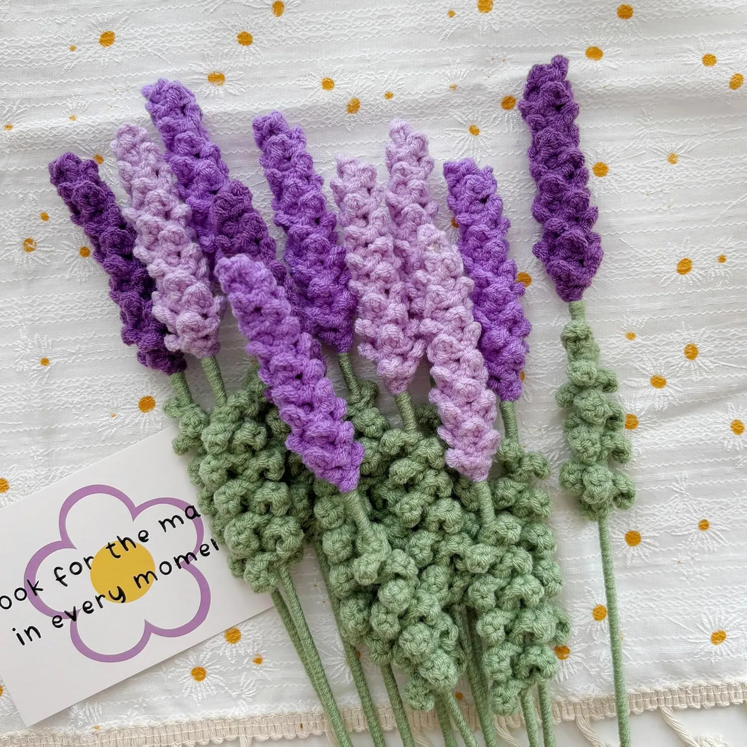 Lily's Lyric Flower Crochet Kit | Lavender Flower with Paper Bag| Step-by-Step Video Tutorial for Adults Teenagers | Craft Gift Idea DIY Home Decoration Purple