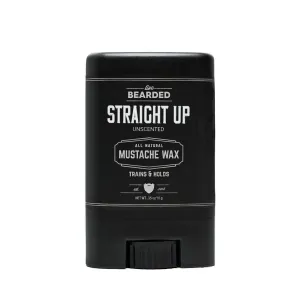 Live Bearded Mustache Wax Stick, 0.35 oz - Made in the USA with All-Natural Ingredients - Medium Hold Stache and Beard Styling for Men | Straight Up Unscented - Fragrance-Free