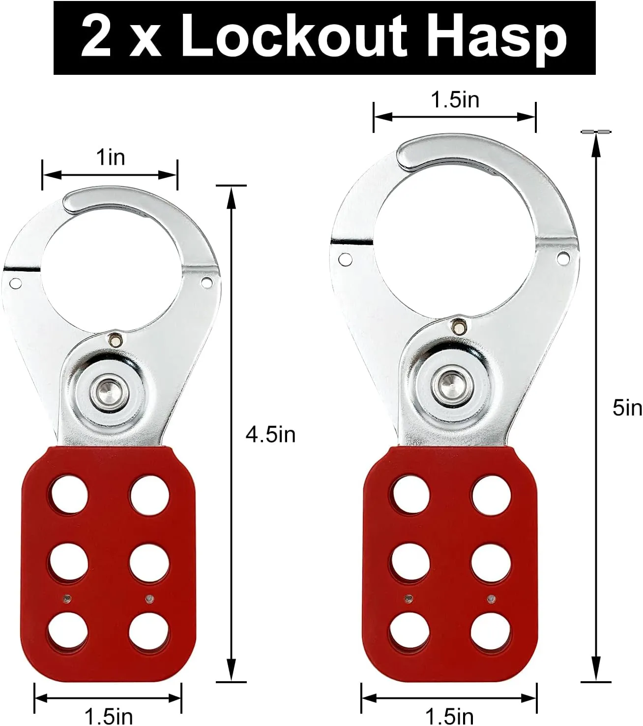 Lockout Tagout Kit - Clamp-On Circuit Breaker, Group Hasps, Tag, Universal Multi-Pole Breaker With Pocket Bag (Black Kit)