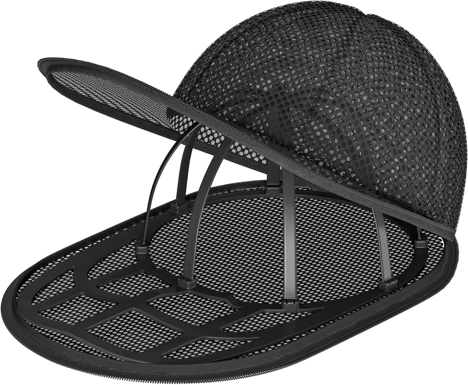 LONGD Hat Washer Cage with Snap Lock - Machine/Dryer Safe Compact Hat Cleaner for Baseball Caps & Storage