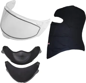 LS2 Strobe Snow Dual Pane Upgrade Kit Street Motorcycle Helmet Accessories - Clear / One Size