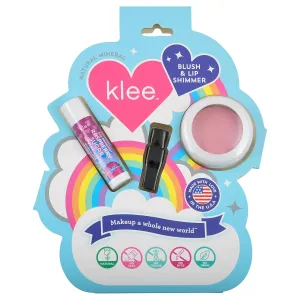 Luna Star Klee Blush and Lip Shimmer Makeup Kit. Gentle and Non-Toxic. Kid-Friendly. Made in USA. (Cotton Candy Whisper)