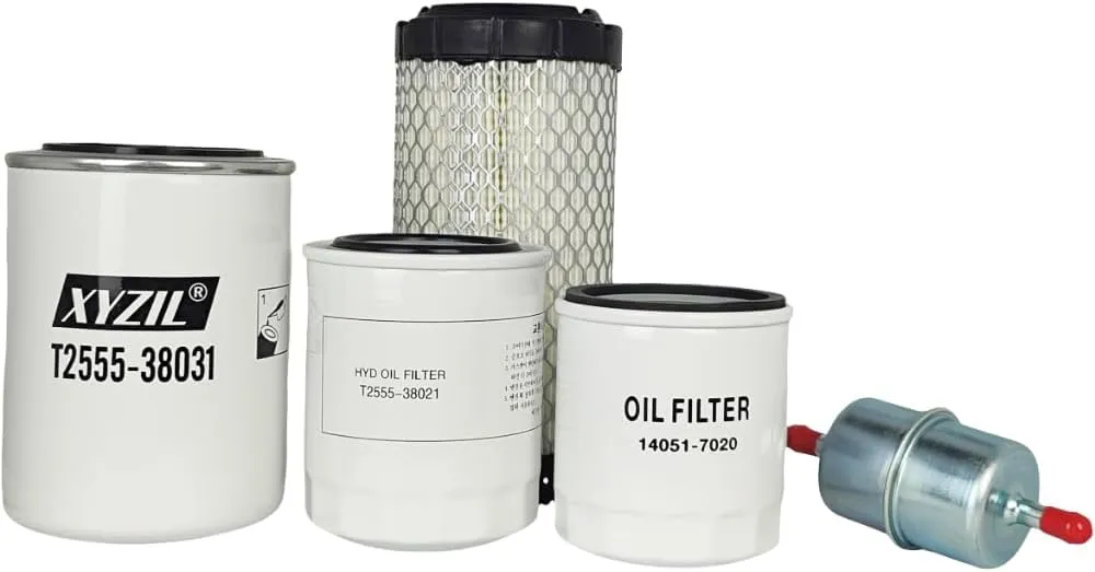Maintenance Service Filter Kit Compatible wtih Kioti CS2210 CS2410 CS2510 SUB Compact Tactor 14051-7020 T2555-38031 T2555-38021 T2555-55411 Air Fuel Engine Oil Hydrostatic HST Hydraulic Filter